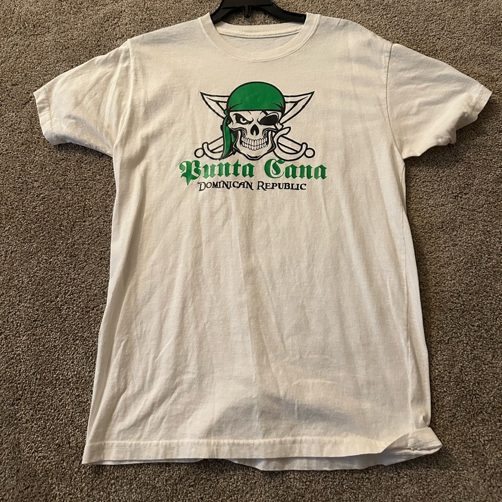 Punta Cana Pirate Graphic Tee - White